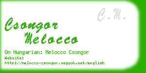 csongor melocco business card